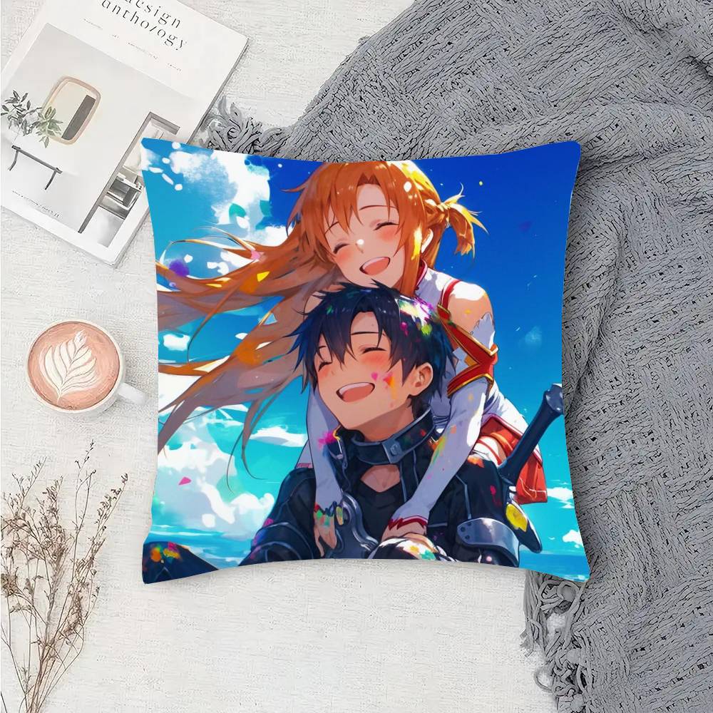 S-Sword Art O-Online Anime Pillow Case Sofa Cushion Cover Room Home Decoration