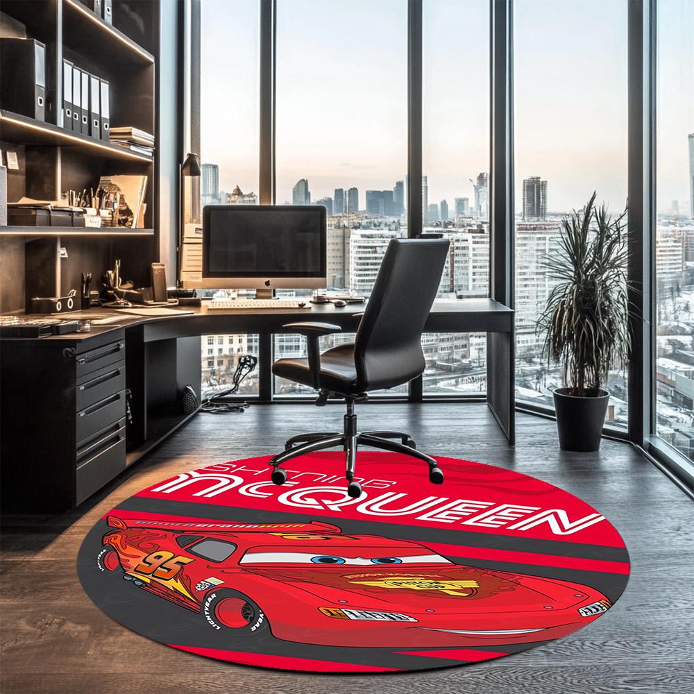 Cars Printed Round Rug Carpet Chair Rug Area Rug Entryway Doormats,for Office Chair Living Room Bedroom Kitchen Room.
