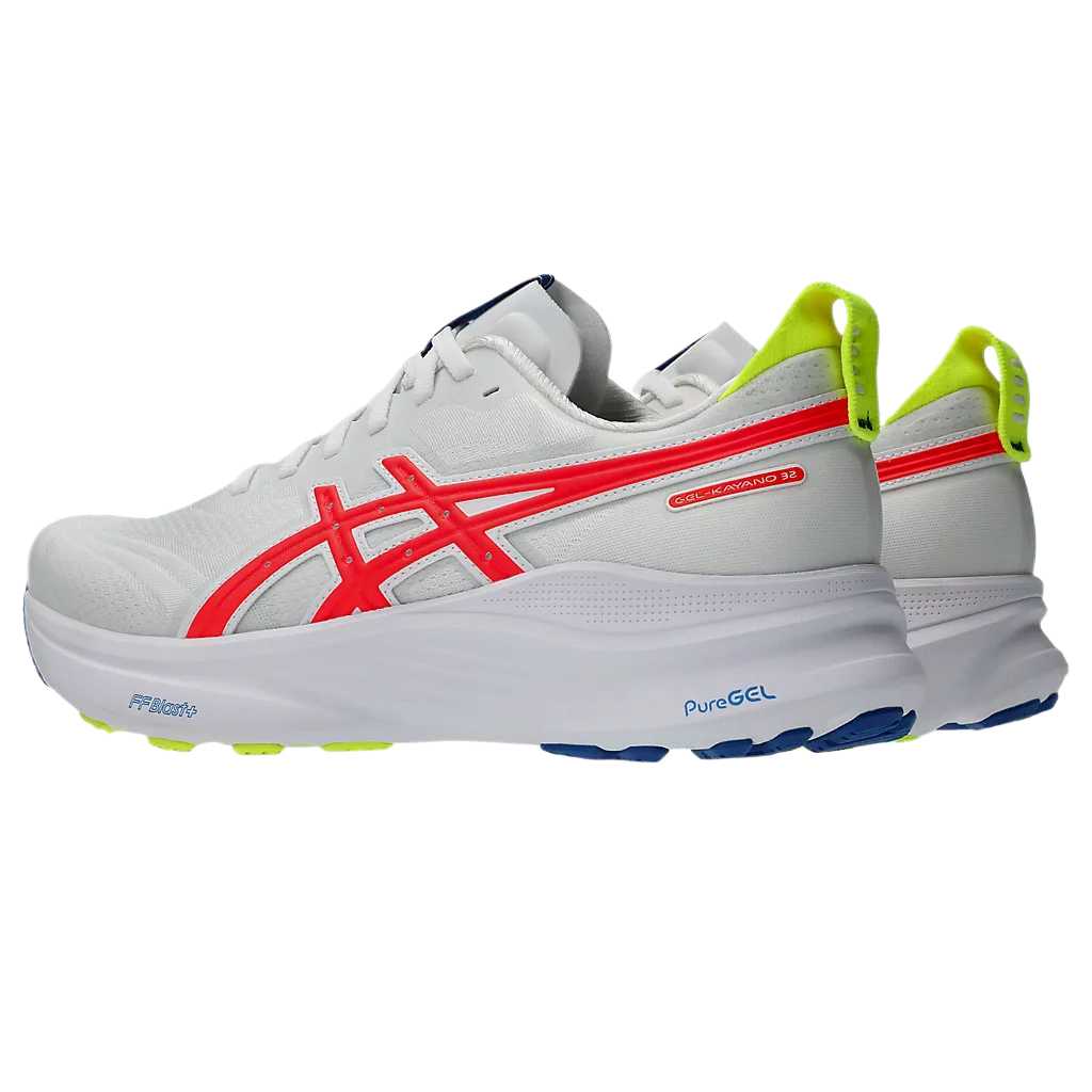 Asics Gel Kayano 32 Pakiet Track Club - Koralowy Flash Męskie Sneakersy Białe 1011C132-100