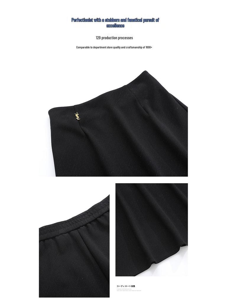 Chic Korean A-Line High-Waisted Casual Skirt for Women - Slimming, Versatile Mid-Length (Spring 2026 Collection)