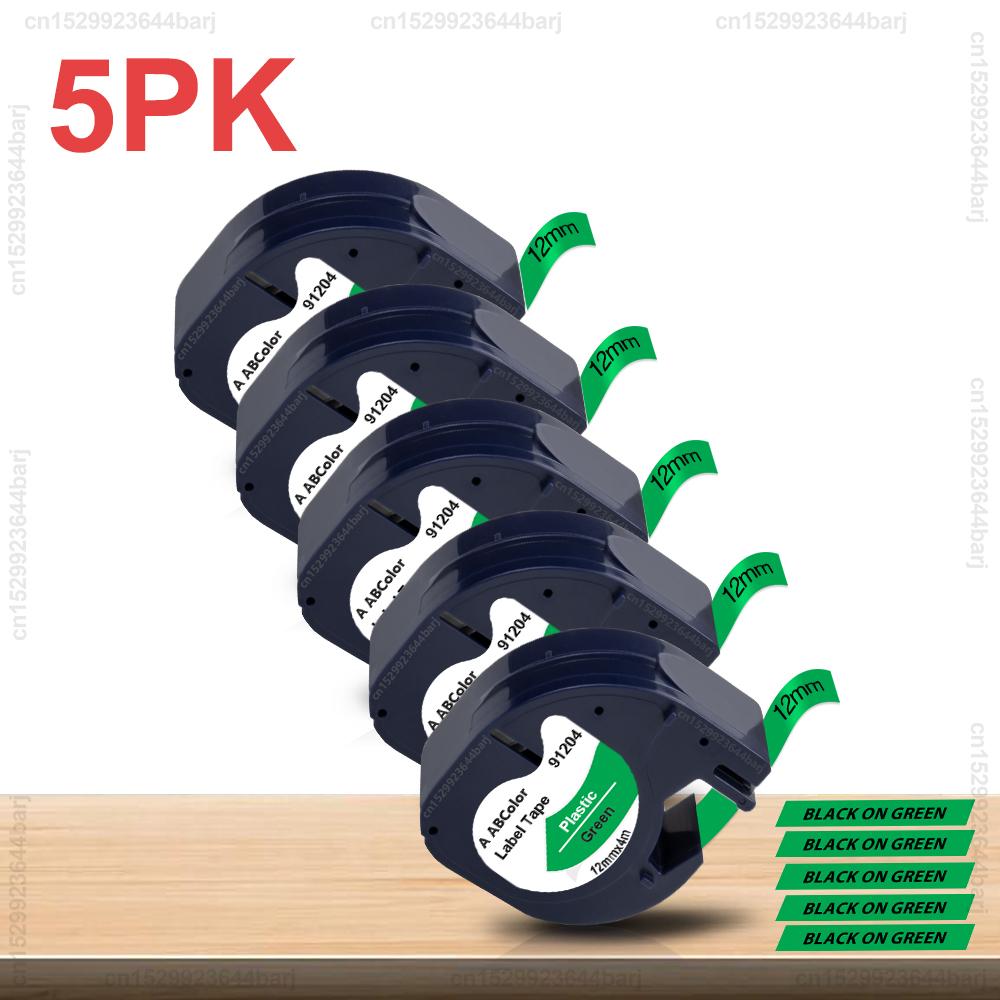 5pcs/10pcs 91201 Compatible Dymo LetraTag Label Tape Plastic 91331 12267 91202 91200 12mm LT Tape for Dymo LT100H Label Printer Fuel Injectors 6