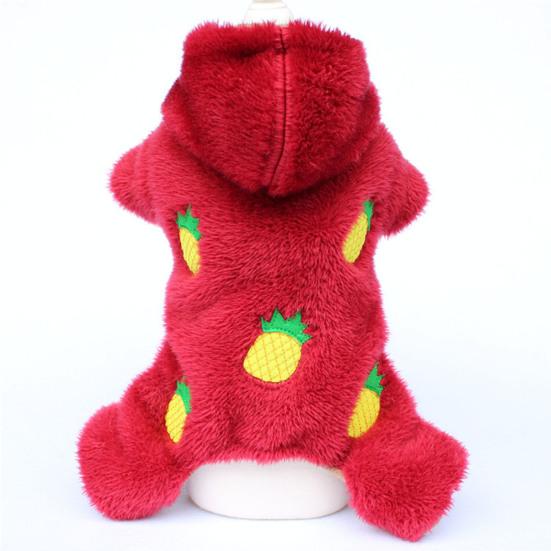 Hunde-Pyjama mit Kapuze, alle abgestimmten Flanell-Plüsch-Haustier-Outfits, Onesie, Mantelzubehör