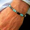 Handmade Beaded Bracelet - Fashion Vintage Shell Beaded Bracelet, Natural Stone Bracelet for Mature Men