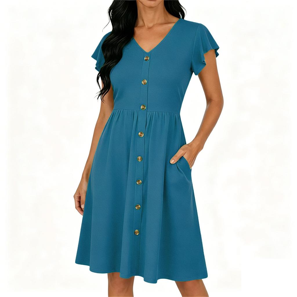 Women's Fashionable Casual -Color Dress