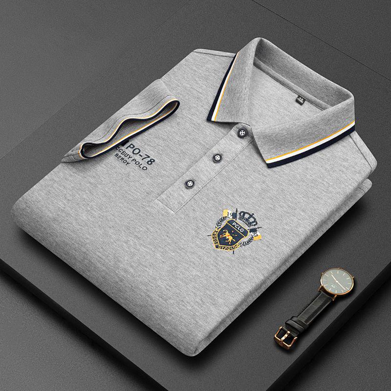 Men's High-Quality Embroidered Non-Iron Short Sleeve Polo Shirt - Casual Business Summer Top