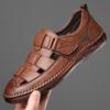 Sandali Classici in Pelle Bovina di Alta Qualità Estate Esterno Fatti a Mano Sandali da Uomo Moda Confortevoli Scarpe da Spiaggia in Pelle da Uomo Taglia 44