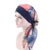 fashion printed flowers women inner hijabs cap muslim head scarf turban bonnet ready to wear ladies wrap under hijab caps