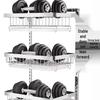 3-Tier Carbon Steel No-Punch Countertop Dish Rack