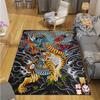 Teppich Drache und Tiger Kampf Teppich Wohnzimmer Sofa Couchtisch Tür Schlafzimmer Teppich Küche Kind Anti-Rutsch Bodenmatte Heimdekoration