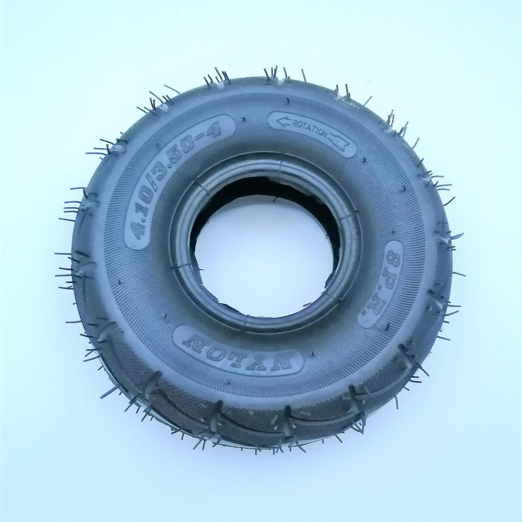 350-4 Universal Wheel: 6-Layer Rubber Caster Tire with Snake Skin Pattern, Inflatable Outer Tire.
