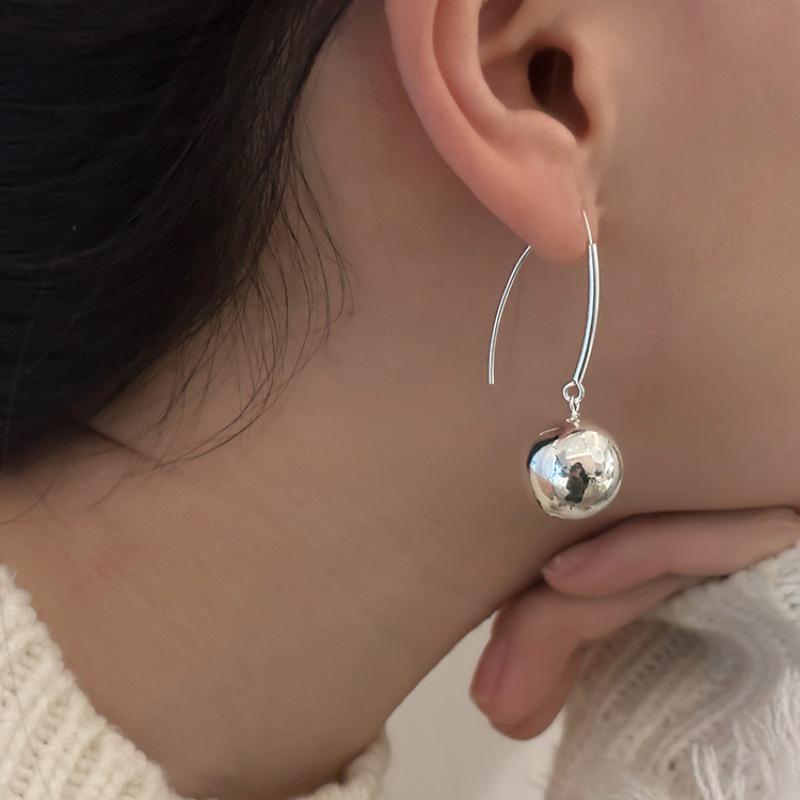 

Серьги-подвески с круглыми шариками: Крючки из серебра 925 пробы в стиле ретро для женщин - Хип-хоп шарм и украшения на удачу