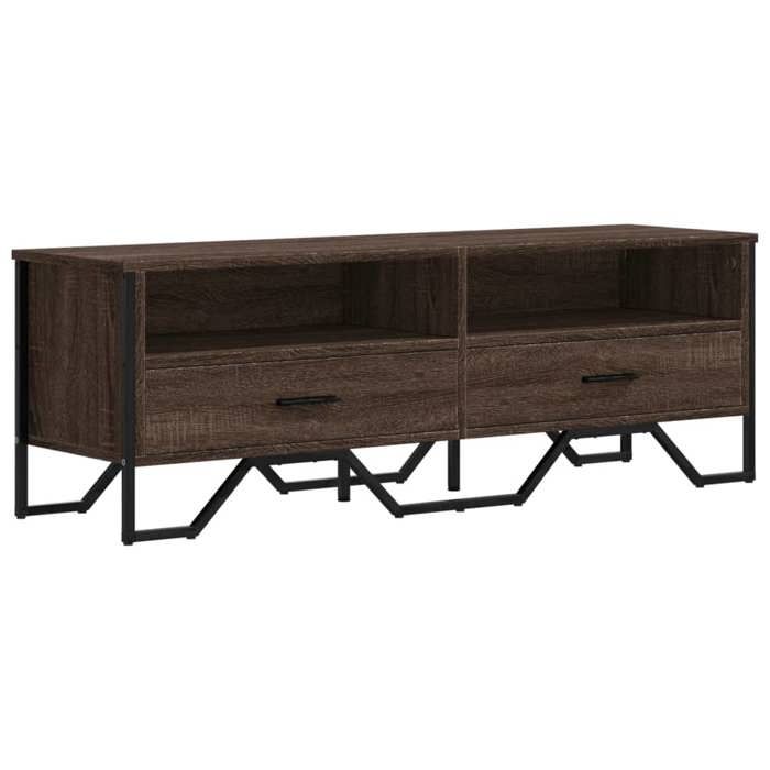 VidaXL TV Cabinet Brown Oak 122x34x41 Cm Engineered Wood, TV Stand, TV Buffet, Multimedia Cabinet, TV Bench, Furniture 848583