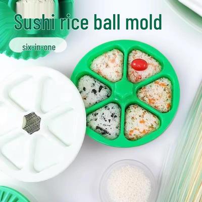 Kreuz-Dreieck Sushi Bento Box: 6-in-1 Kimbap & Japanische Reisbällchen Formwerkzeug