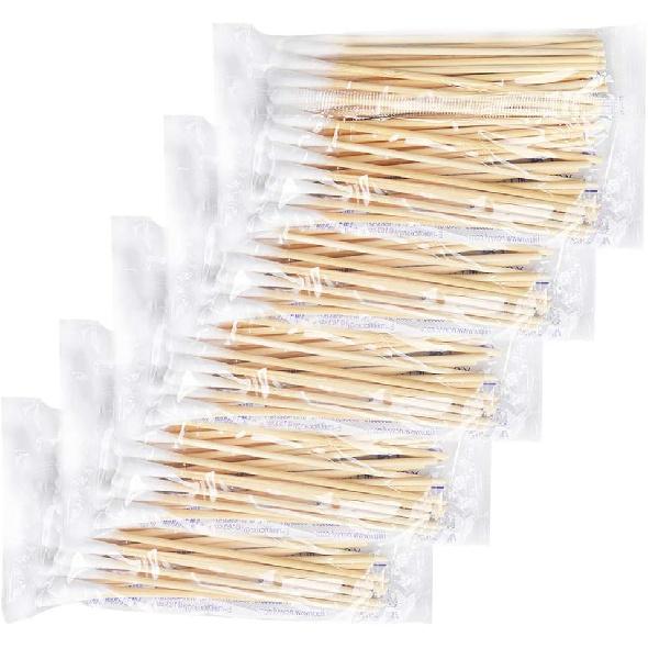 Kingzhuo 1000pcs Cotton Swabs 4" Wood Stick for Medical Wound Care Skin Clean Widely Used at School Office Home (4" 1000pcs)