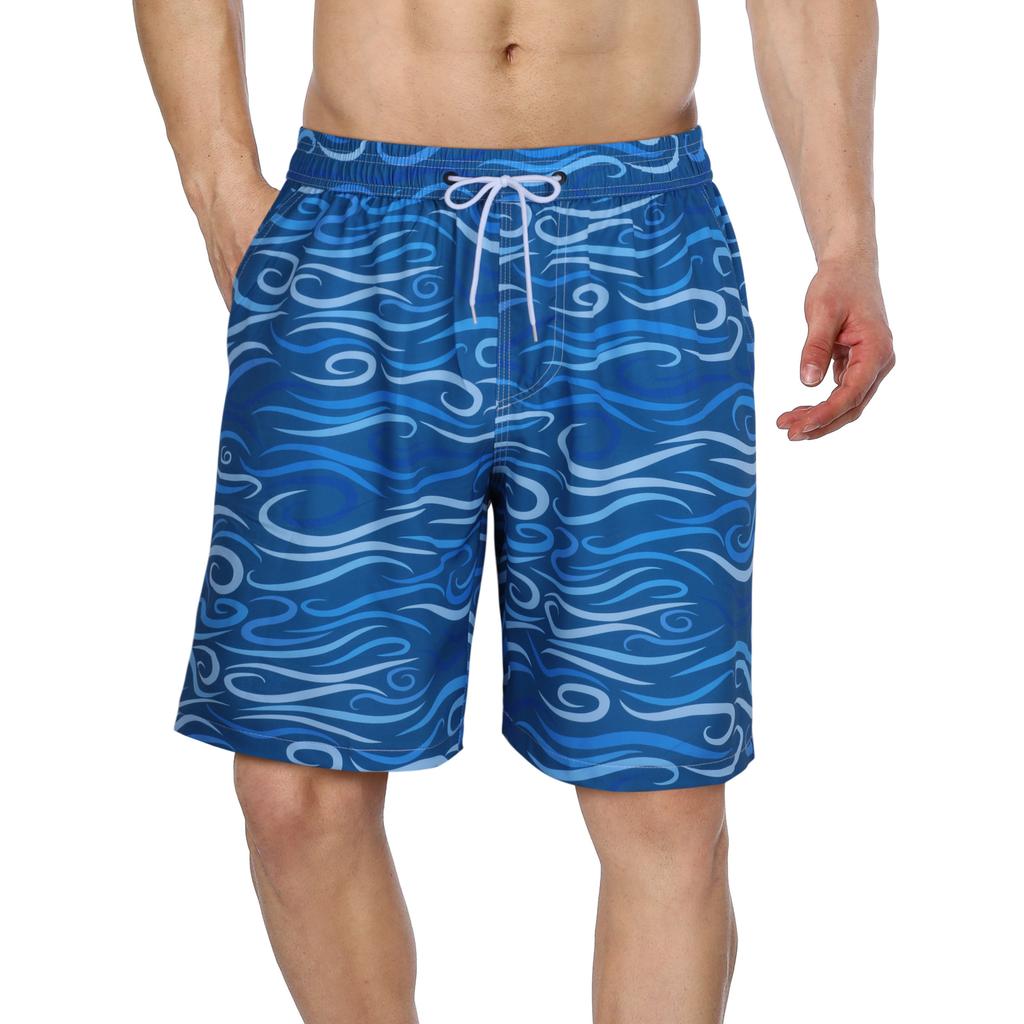 CHARMLEAKS Men Swim Shorts with Side Pockets Quick Dry Board Shorts