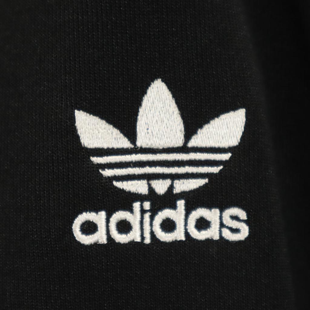 adidas Trefoil logo jersey jacket M Black series 3 Lines Women Used