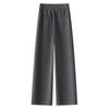 2024 Women’s Gray Woolen Wide-Leg Pants - Autumn/Winter Style