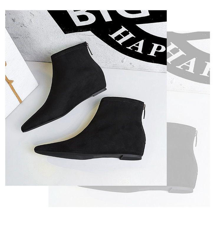 European Leopard Print Women's Ankle Boots - Sexy Wedge Heel with Back Zipper for Autumn and Winter