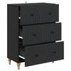 Drawer Cabinet Black 66 x 34.5 x 90 cm Particleboard