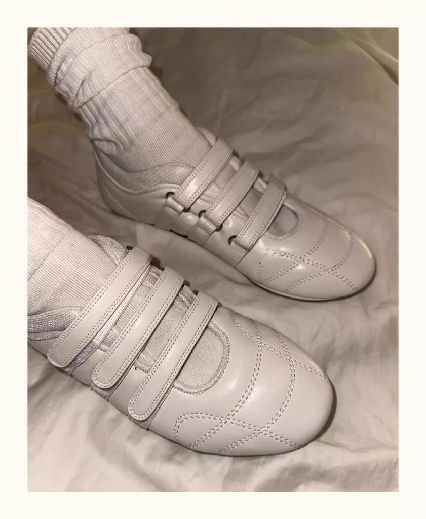 Chaussures Mary Jane coréennes de niche à Velcro pour femmes printemps 2025 nouvelles chaussures de bowling ballerines décontractées polyvalentes