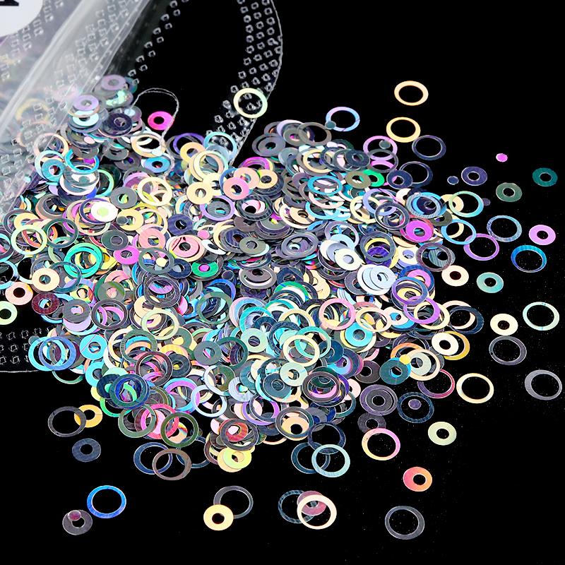 Holographic Circle Nail Glitter Sequins Laser Round Flakes DIY Manicure Design Nail Art Decorations Accessories