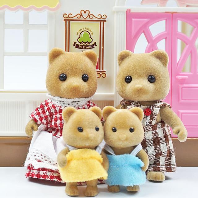 Non-Toxic Forest Animal 1/12 Dollhouse Furniture Bedroom Kitchen Bathroom Set Miniature Simulation Dolls Accessories Diy Toys Children
