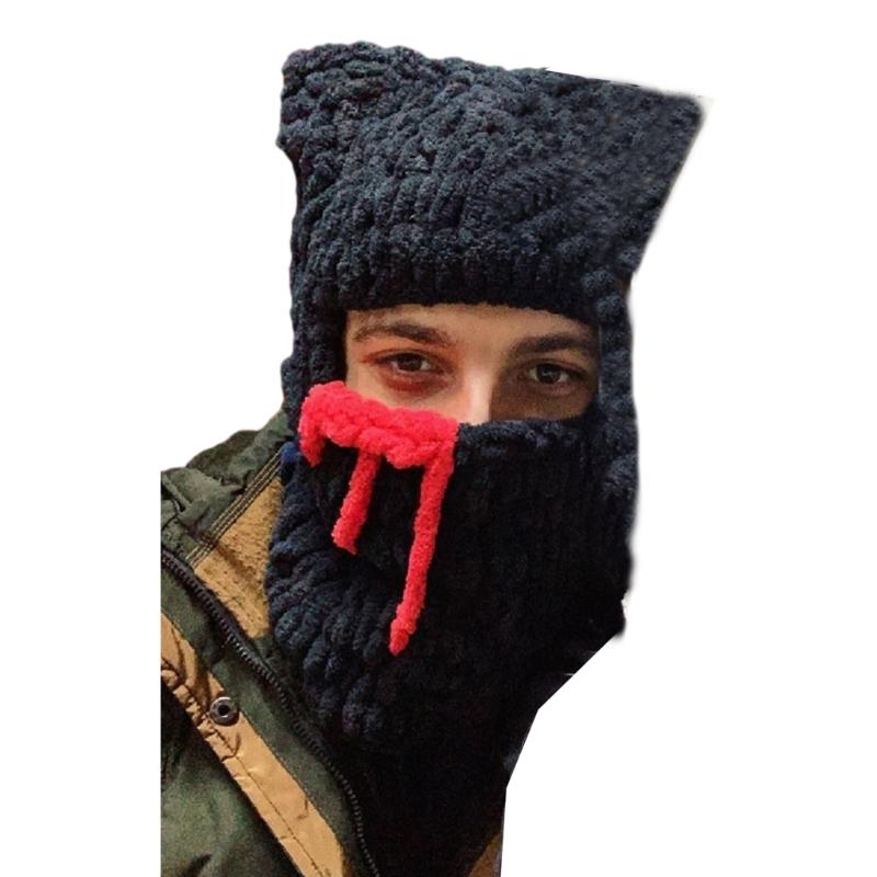 Girls Cat Ear Hat Y2K Knitted Hat Cute Cat Ear Gifts Warm Hat Adult Children Knitted Chenille Yarn Halloween Photo Props