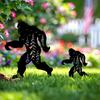 Bigfoot Yard Decor for Outside, Black Metal Sasquatch Decorative Garden Stakes, Bigfoot Silhouette Garden Decor Art, Big Foot Sasquatch Gifts