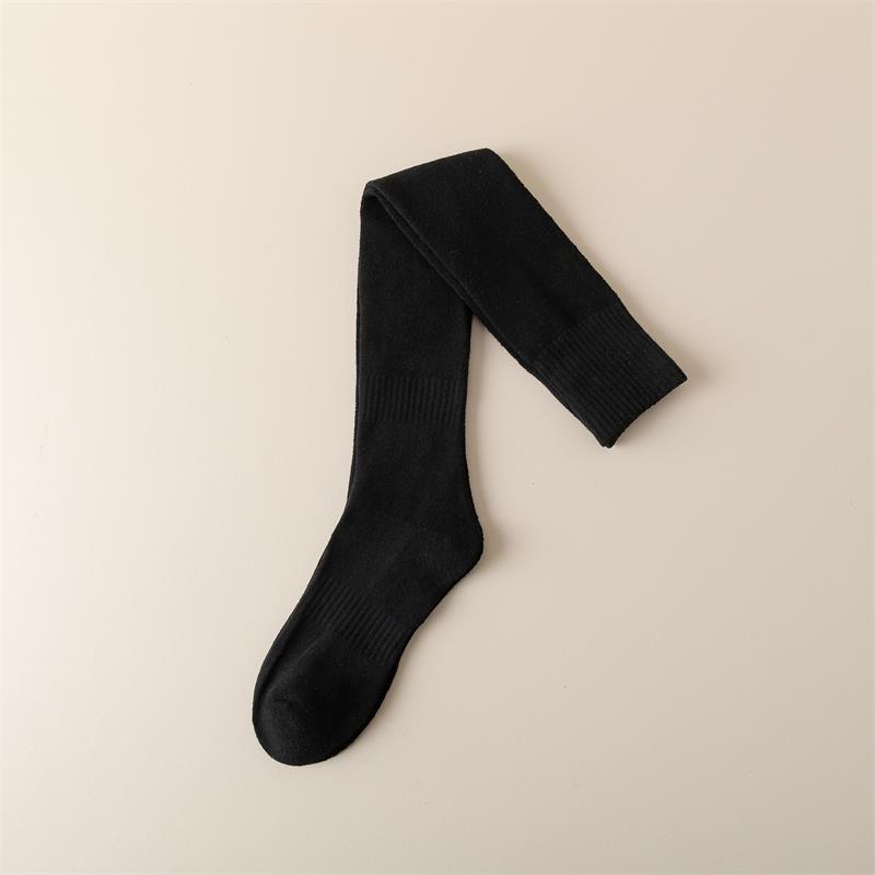 Women's Over-the-Knee Terry Socks - Thickened Warmth, Autumn/Winter, Japanese JK Style, Calf-Length.