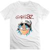 MINGRUI Men's Gorillaz 2D Rock T-shirt M White