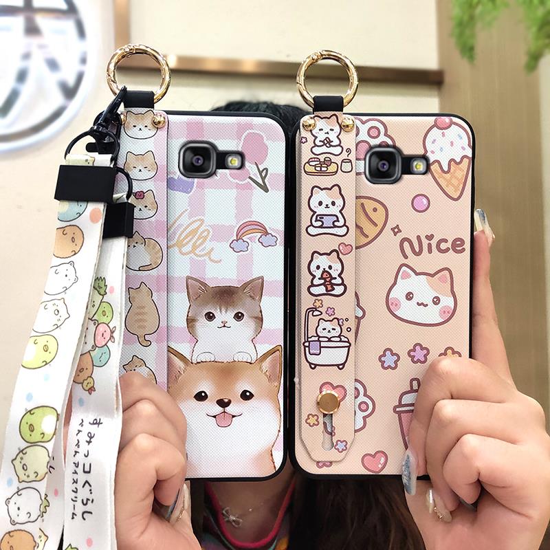 Anti-dust Silicone Phone Case For Samsung Galaxy A510/A5 2016/SM-A510F Soft Case Shockproof Ring Cartoon Back Cover Cute