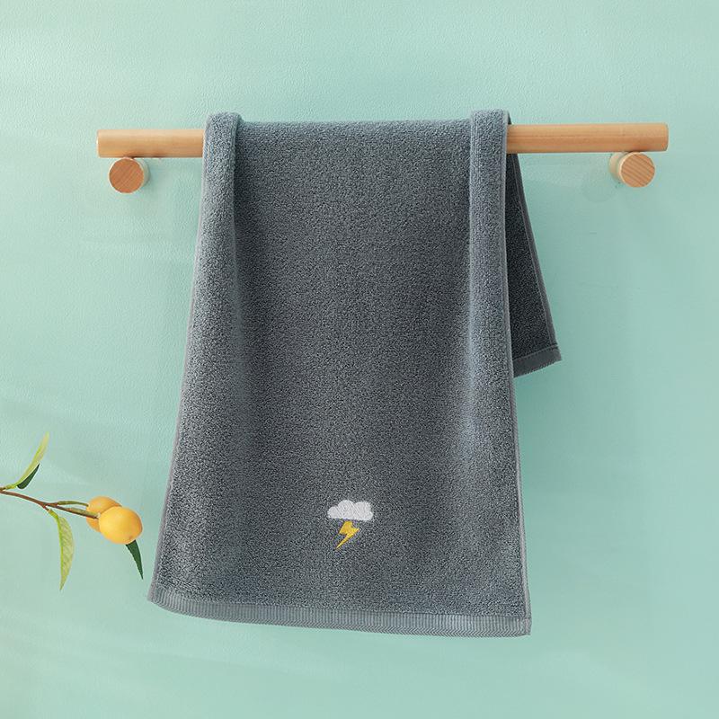 Children's Soft Absorbent Embroidered Cotton Face Towel - Cute Design for Boys & Girls