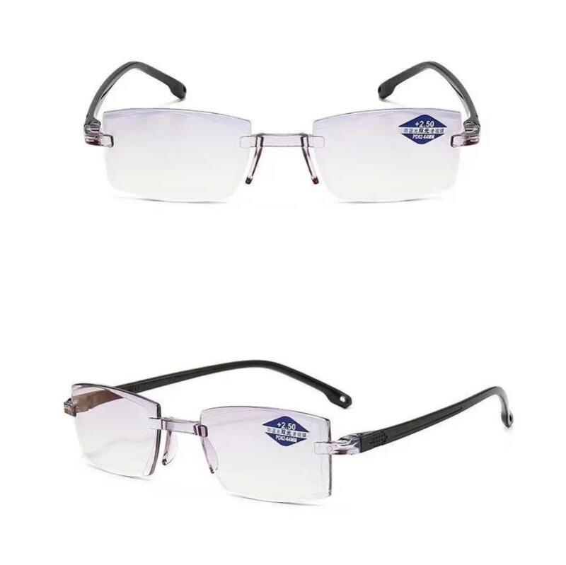 Frameless Integrated Reading glasses Anti Blue Light Ultra Light Presbyopia Glasses Retro Meal Trimming  Accessories
