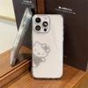 Cute Kt Cat Three-Dimensional Rhinestone Mobile Phone Case For Iphone16Promax Transparent Apple 15 Sweet And Light Luxury 17