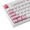 Teclado Akko 5098B Prunus Lannesiana Custom com Botão Giratório Vertical, Carregamento Rápido, Cor Rosa, com Tela TFT