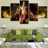 5 piezas de lienzo de pintura de arte del juego God Of War Kratos, carteles con figuras, impresiones de estilo de mitología nórdica griega, imagen de pared para decoración del hogar