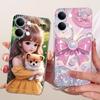 Handyhülle Für Vivo Y05 Hülle Transparent Ästhetisch Mode Schmetterling Süße Katze Cool Bemalt Weich Funda Für Y05 Vivo Hülle