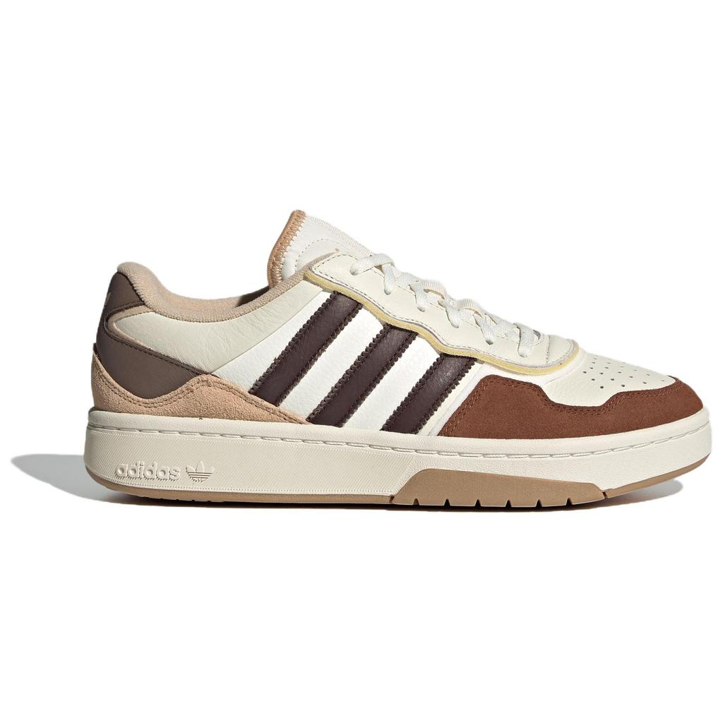 Adidas Originals Courtic Comfortable Non-Slip Durable Low-Top Skate Shoes Unisex Skate Shoes White Brown JQ3152