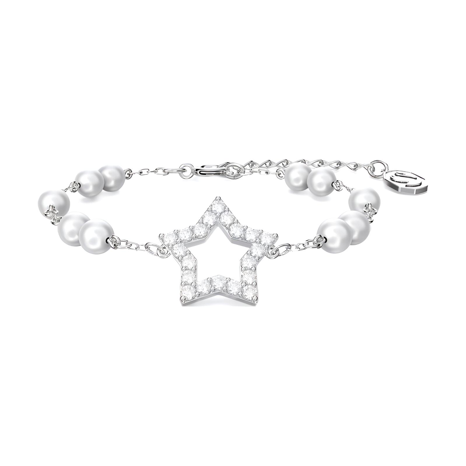 Swarovski Stella Wish Star Pearl Bracelet Online Exclusive Crystal Bracelet Women Bracelet 5645385 Box (Random Color)