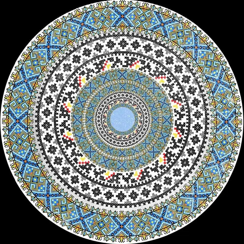 American Ethnic Bohemian Round Carpet Living Room Bedroom Decorate Coffee Table Rug Hanging Basket Computer Swivel Chair Mat