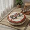 Meditation Cushion Thick Padded Round Pillow Ethnic Pattern Floor for