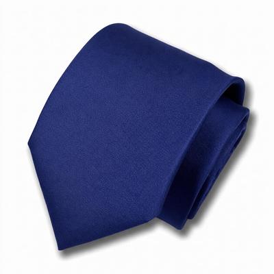 Long Necktie, Total Length Approx. 165cm, Blue Satin Solid, MKI-165-08