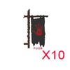 MOC Mediaeval Times Building Blocks Orc Mounts Wolf Flags Army Soldiers Character Accessories Bricks Animal Toys Gifts R064 DIY