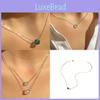 Trendy Fashionable Heart Shape Zircon Necklace Elegant Alloy Jewelry For Women