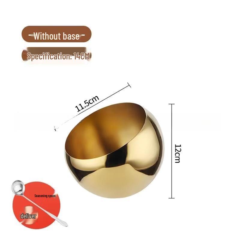 Spherical Stainless Steel Buffet Condiment Bowl