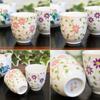 Waza no Kura Pair of Stylish Kutani Ware Teacups with Floral Arabesque Design, Ceramic Teacups, Brand Name, Japanese Tableware, Made in Japan