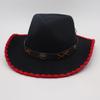 Tibetan Vacation Hemming Top Hat Men'S And Women'S Hat Cowboy Hat Simple Ethnic Style Jazz Hat