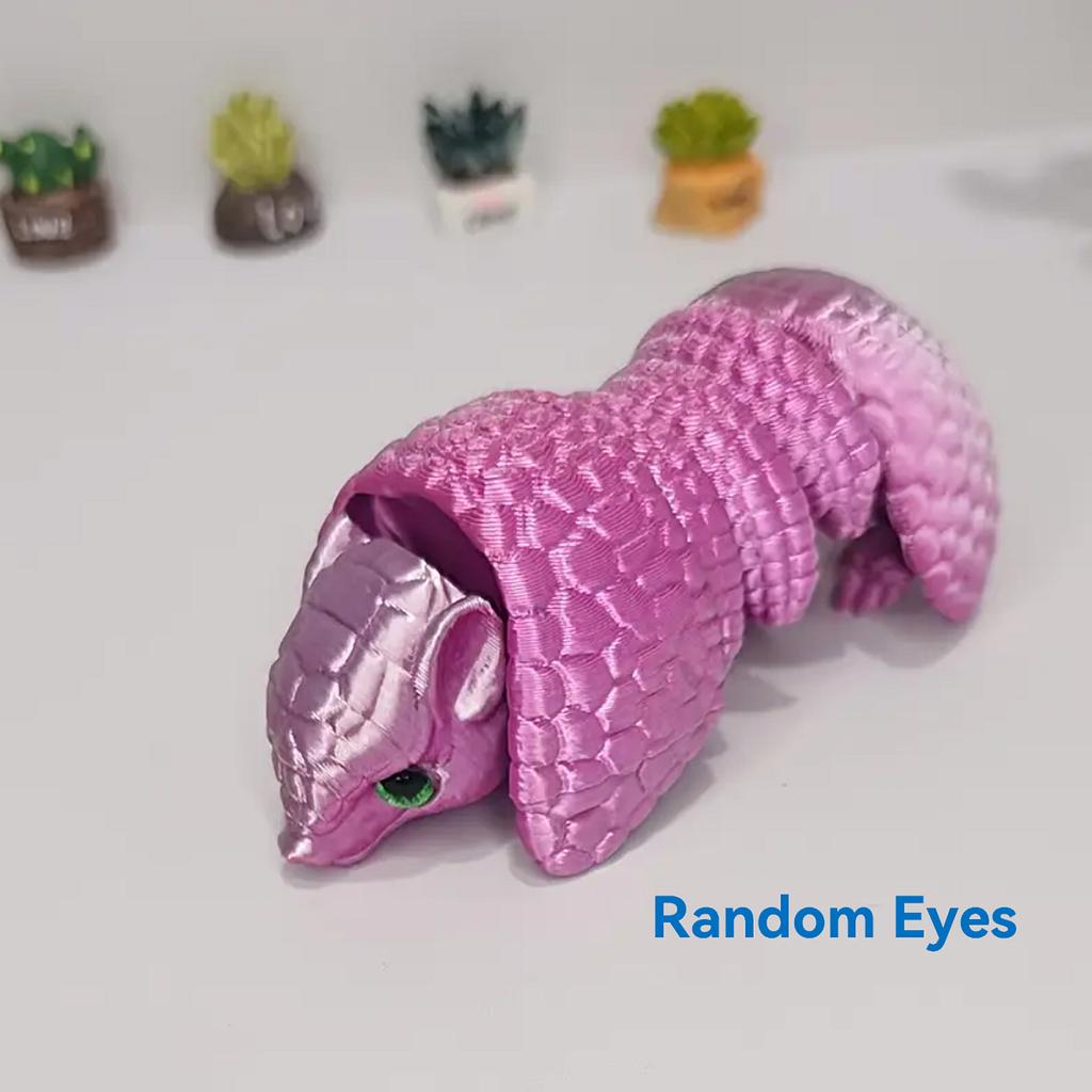 1pc 3D Printed Creative Animal Sculptures - Random Eyes - Joints Movable - Novel Relax Desktop Accessories, Ideal For Party Gift