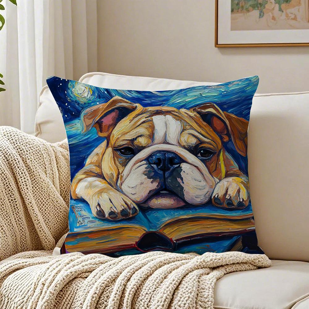 Catoon Starry Sky Dog Cushion Cover Pillowcase Antidustmite living Room Sofa Decor Cushion Room
