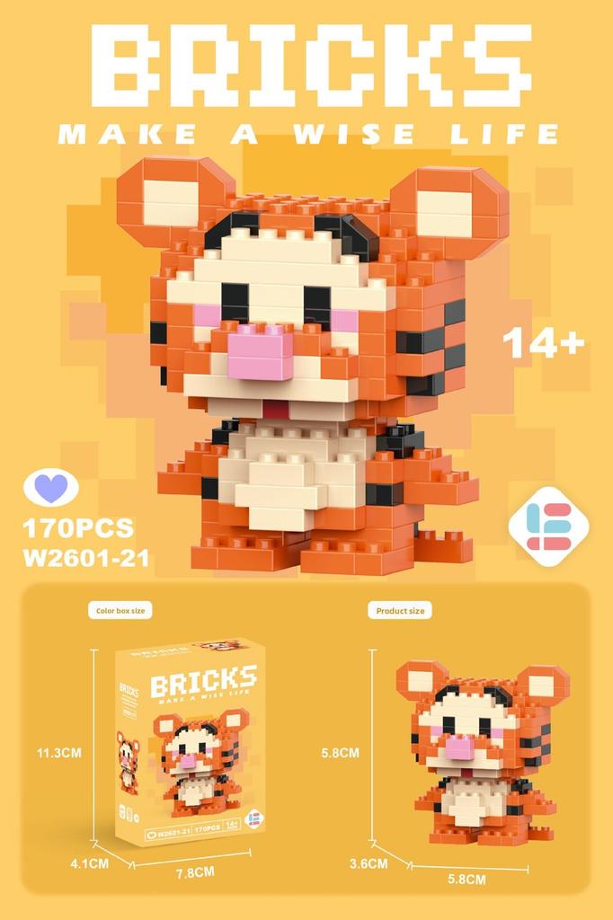 Pikachu Stitch Hello Kitty Snow White Lotso Building Blockswith Cartoon Characters For Kids Educational Playset